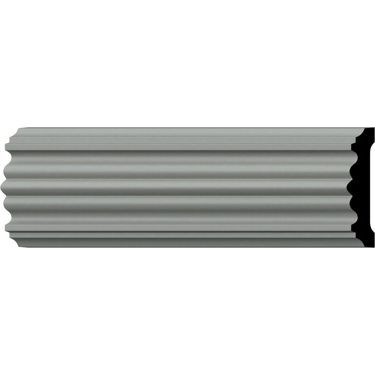 Classic Gray Polyurethane Crown Casing, 94.5" Length