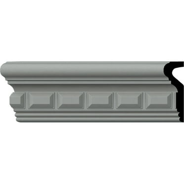 Ekena Millwork 3 3/8"H x 1 1/8"P x 94 1/2"L, (1 5/8" Repeat), Blackthorne Chair Rail