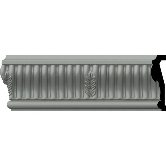 Ekena Millwork 3 3/8"H x 1"P x 94 1/2"L, (5 1/8" Repeat), Nevio Chair Rail (12-Pack)