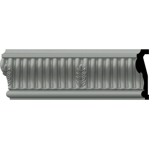 Ekena Millwork 3 3/8"H x 1"P x 94 1/2"L, (5 1/8" Repeat), Nevio Chair Rail (2-Pack)