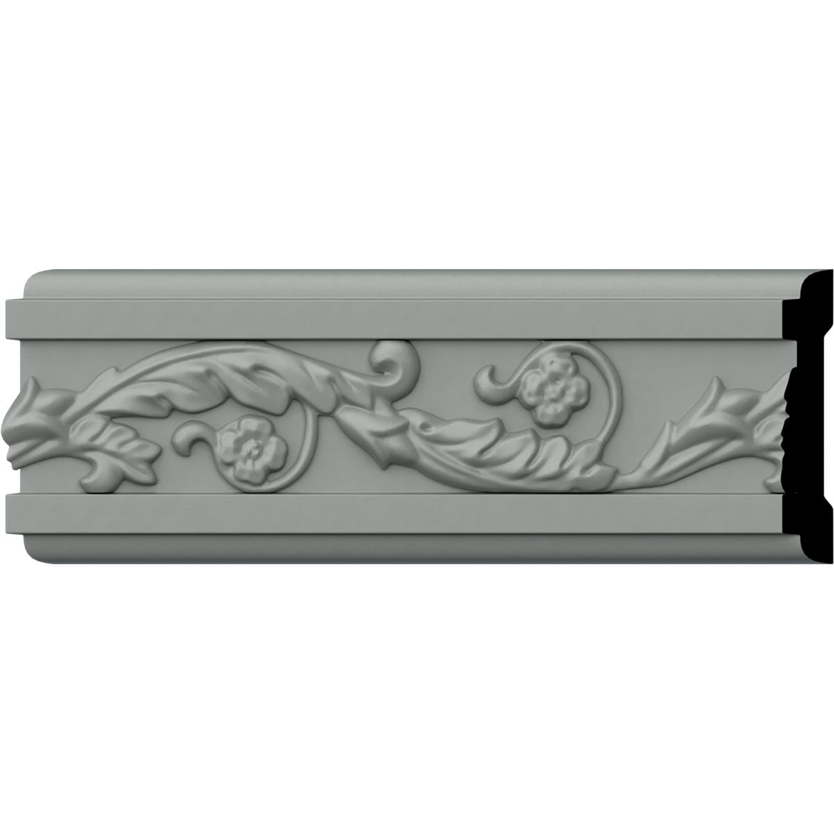Medway Running Floral White Polyurethane Crown Moulding Set