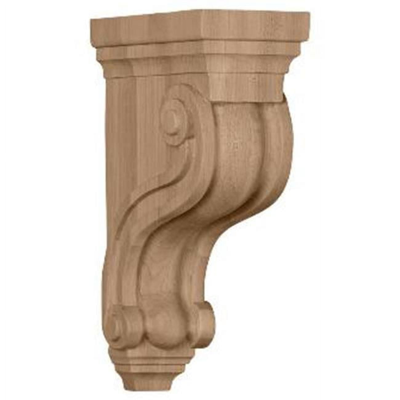 Boston Traditional Scroll Rubberwood Corbel, 10.5" Height