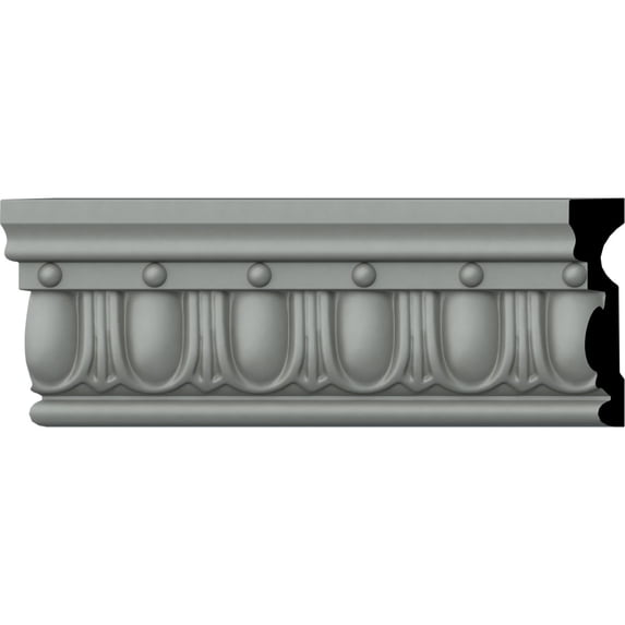 Ekena Millwork 3 5/8"H x 1"P x 94 1/2"L, (1 5/8" Repeat), Linus Chair Rail