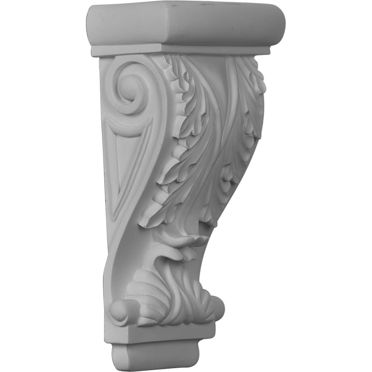 White Urethane Leaf Decorative Corbel 7"