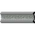 thumbnail image 1 of Ekena Millwork 3 7/8"H x 3/4"P x 94 1/2"L, (4 1/8" Repeat), Marcella Running Leaf Chair Rail (2-Pack), 1 of 6