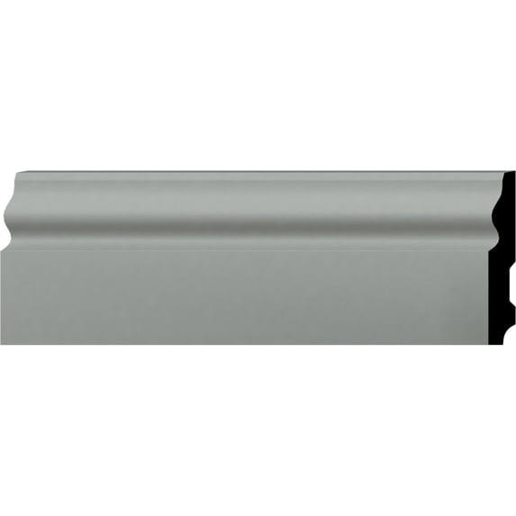 Ekena Millwork 3 7/8"H x 5/8"P x 94 1/2"L Holmdel Baseboard Moulding (2-Pack)
