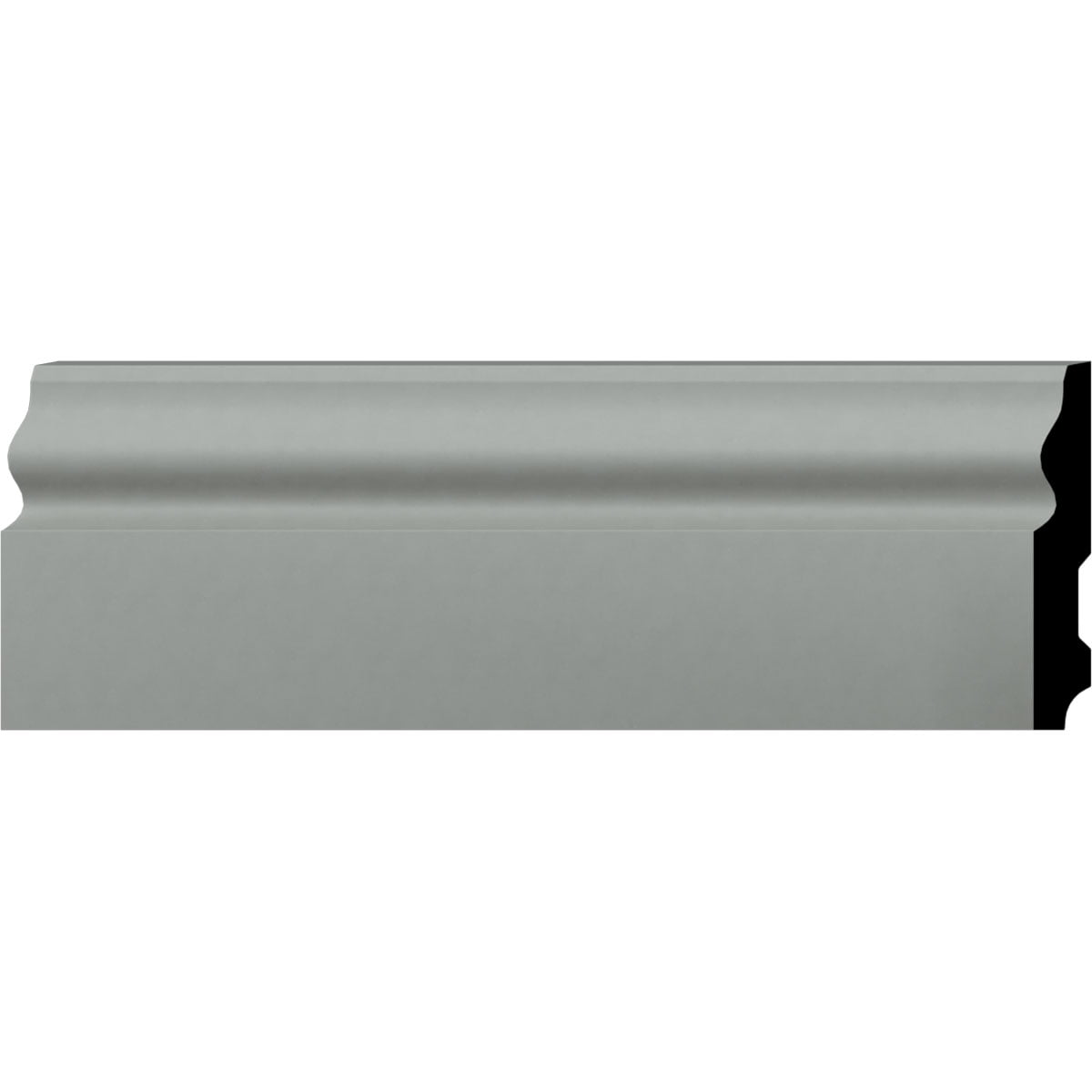 Architectural Primed Gray Polyurethane Baseboard Moulding