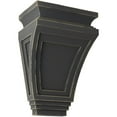 thumbnail image 1 of Ekena Millwork 3 7/8"W x 4 1/2"D x 14"H Arts and Crafts Wood Vintage Decor Corbel, Black, 1 of 6