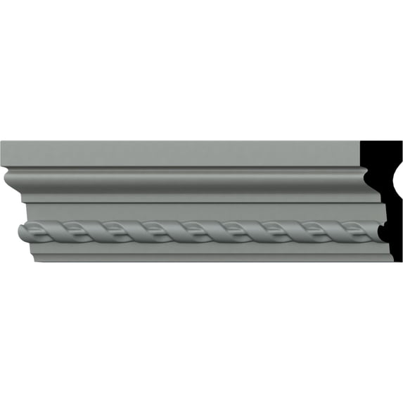 Ekena Millwork 3"H x 1 1/8"P x 94 1/2"L Windsor Rope Chair Rail (12-Pack)