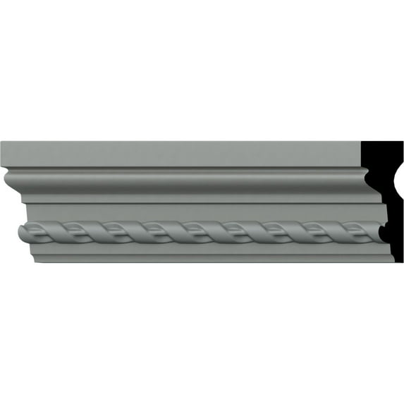 Ekena Millwork 3"H x 1 1/8"P x 94 1/2"L Windsor Rope Chair Rail (2-Pack)