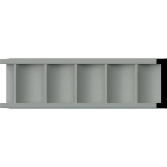 Ekena Millwork 3"H x 5/8"P x 94 1/2"L Lyon Fluted Chair Rail (2-Pack)