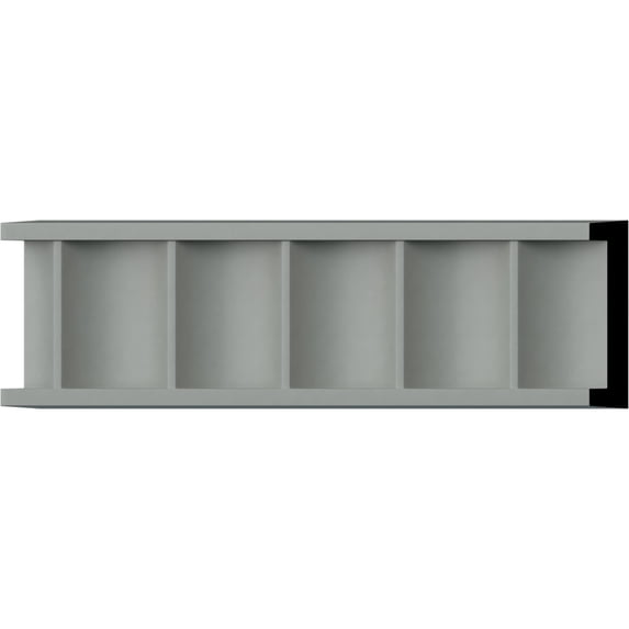 Ekena Millwork 3"H x 5/8"P x 94 1/2"L Lyon Fluted Chair Rail (8-Pack)