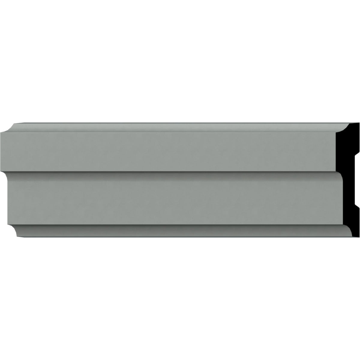 Gray Polyurethane Milton Chair Rail Molding 94.5" Length