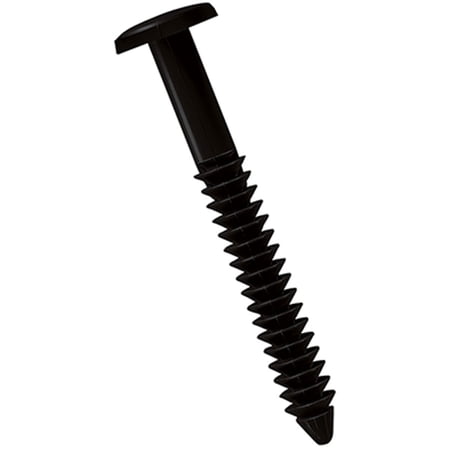 Ekena Millwork 3" Lifetime Vinyl Shutter-Lok's, Black (6/Bag)