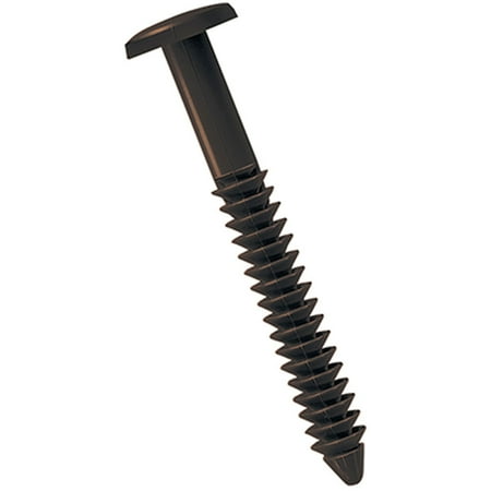 Ekena Millwork 3" Lifetime Vinyl Shutter-Lok's, Musket Brown (12/Bag)