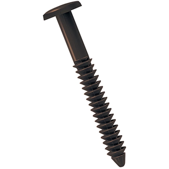 Ekena Millwork 3" Lifetime Vinyl Shutter-Lok's, Musket Brown (12/Bag)