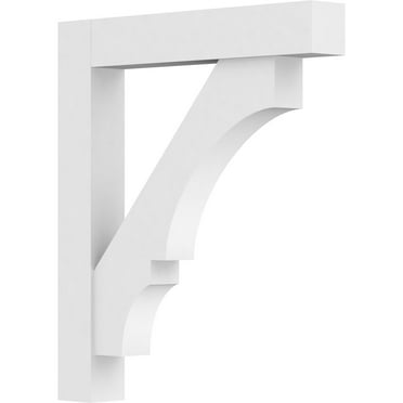 Ekena Millwork 3"W X 24"D X 24"H Standard Balboa Architectural Grade Pvc Bracket With Block Ends