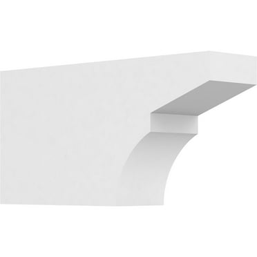 Ekena Millwork 3"W X 6"H X 12"L Standard Monterey Architectural Grade PVC Rafter Tail