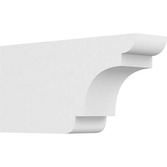 Ekena Millwork 3"W X 6"H X 12"L Standard New Brighton Architectural Grade PVC Rafter Tail