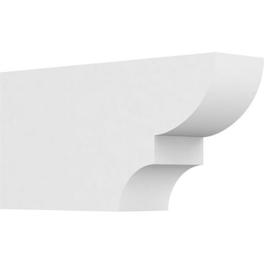 Ekena Millwork 3"W X 6"H X 12"L Standard Ridgewood Architectural Grade PVC Rafter Tail