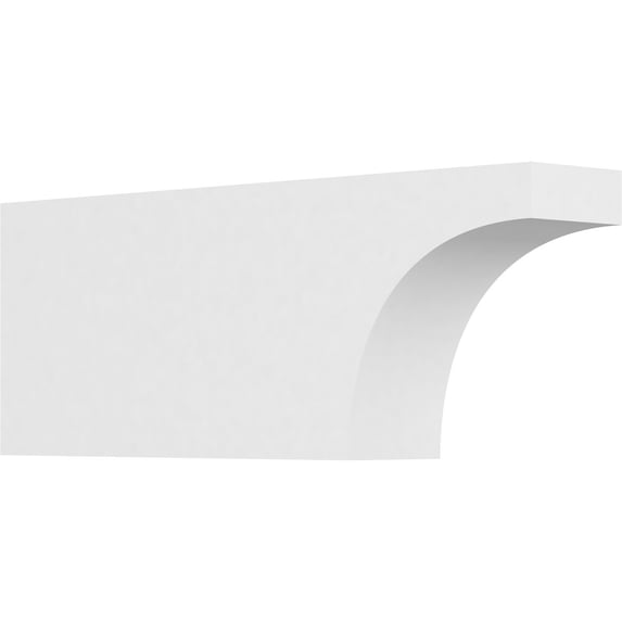 Ekena Millwork 3"W X 6"H X 16"L Standard Huntington Architectural Grade PVC Rafter Tail