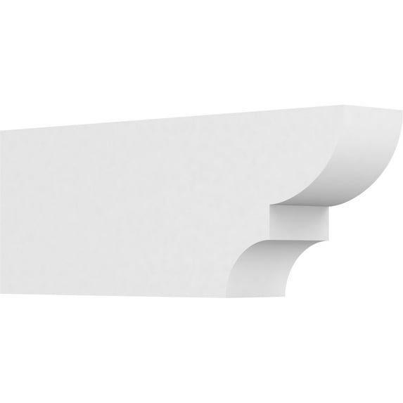 Ekena Millwork 3"W X 6"H X 16"L Standard Ridgewood Architectural Grade PVC Rafter Tail