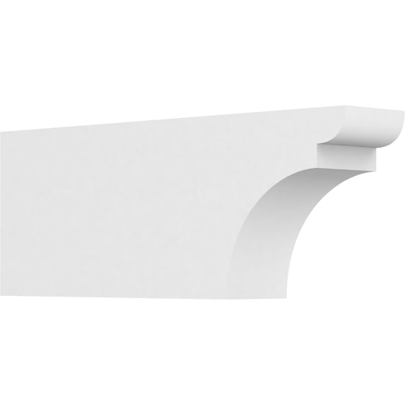Ekena Millwork 3"W X 6"H X 16"L Standard Yorktown Architectural Grade PVC Rafter Tail