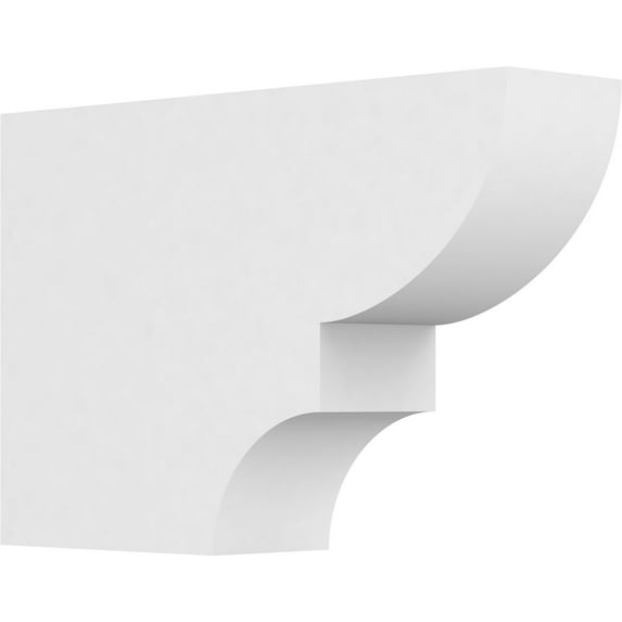 Ekena Millwork 3"W X 8"H X 12"L Standard Ridgewood Architectural Grade PVC Rafter Tail