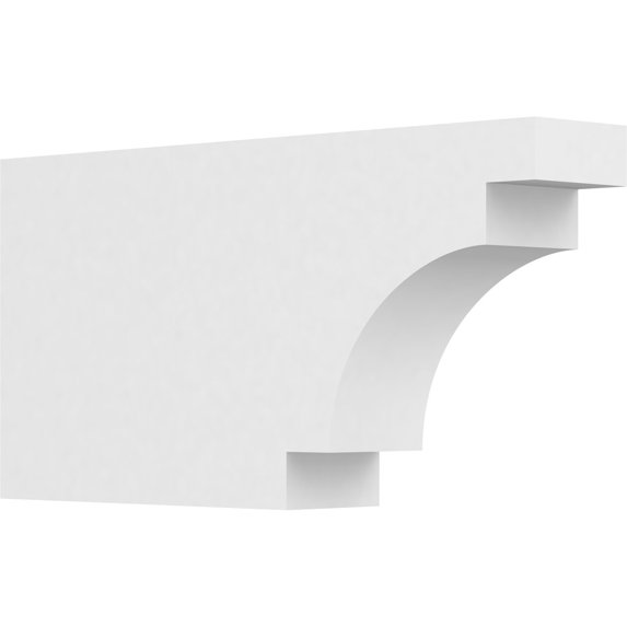 Ekena Millwork 3"W X 8"H X 16"L Standard Mediterranean Architectural Grade PVC Rafter Tail