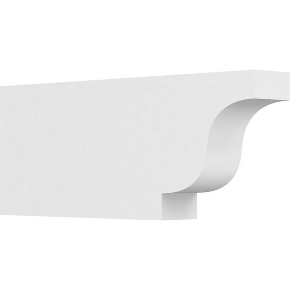 Ekena Millwork 3"W X 8"H X 20"L Standard Newport Architectural Grade PVC Rafter Tail