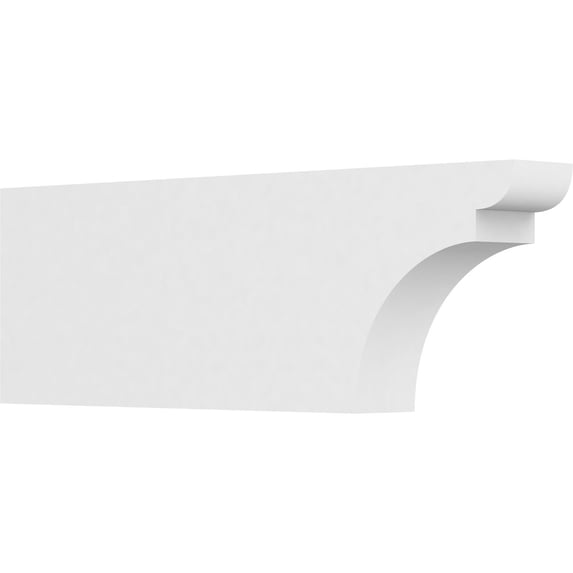 Ekena Millwork 3"W X 8"H X 24"L Standard Yorktown Architectural Grade PVC Rafter Tail