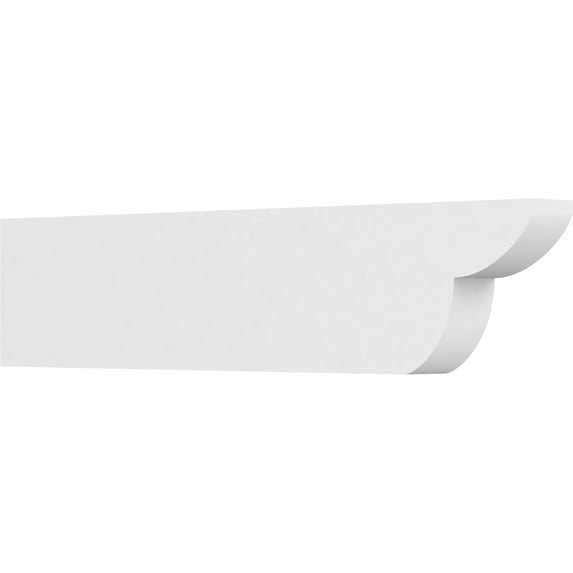 Ekena Millwork 3"W X 8"H X 36"L Standard Crestline Architectural Grade PVC Rafter Tail