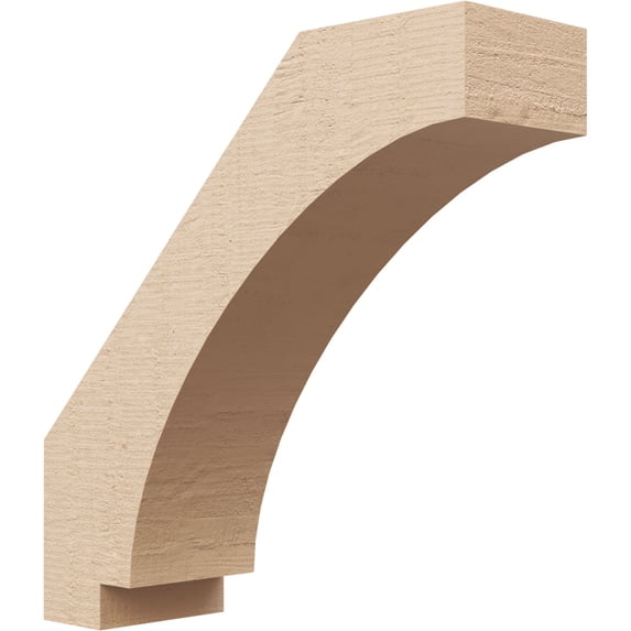 Ekena Millwork 3"W x 10"D x 10"H Imperial Rough Cedar Woodgrain TimberThane Knee Brace, Primed