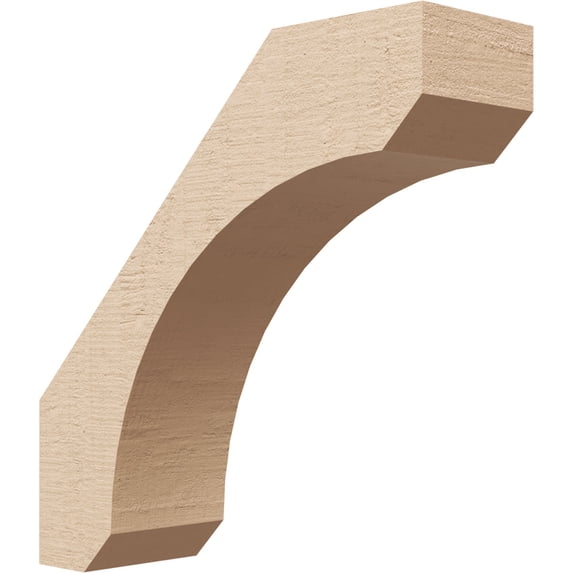 Ekena Millwork 3"W x 10"D x 10"H Legacy Rough Cedar Woodgrain TimberThane Knee Brace, Primed