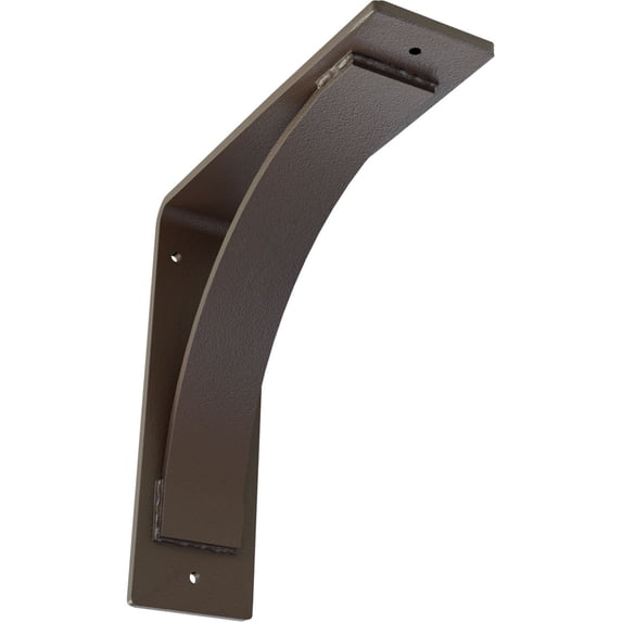 Ekena Millwork 3"W x 10"D x 10"H Morris Steel Bracket, Hammered Brown
