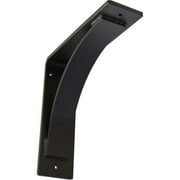 Ekena Millwork 3"W x 10"D x 10"H Morris Steel Bracket, Powder Coated Black