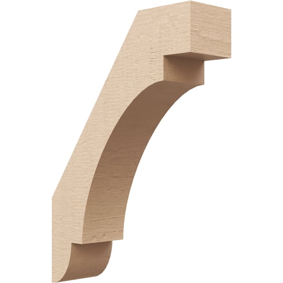 Ekena Millwork 3"W x 10"D x 14"H Aspen Rough Cedar Woodgrain TimberThane Knee Brace, Primed