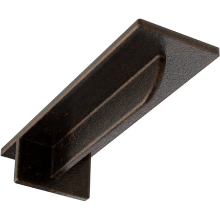 Ekena Millwork 3"W x 10"D x 2"H Heaton Hidden Support Steel Bracket w/ 6" Support Depth, Antiqued Bronze