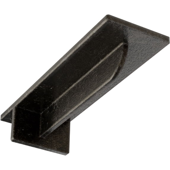 Ekena Millwork 3"W x 10"D x 2"H Heaton Hidden Support Steel Bracket w/ 6" Support Depth, Antiqued Warm Silver