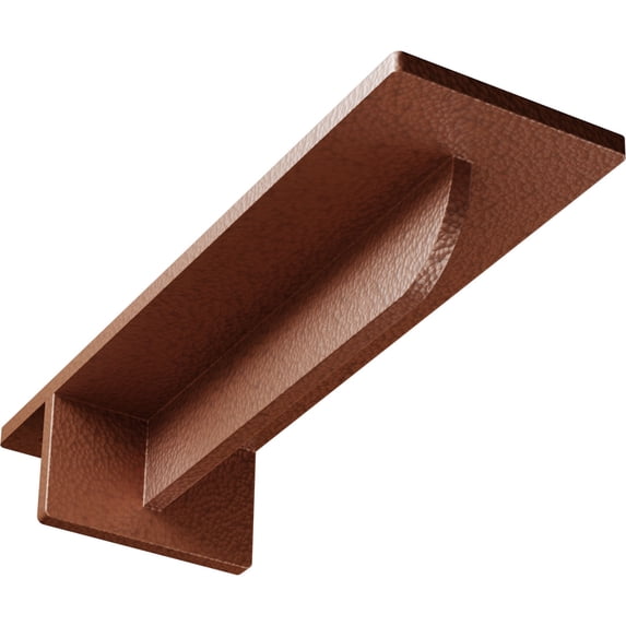 Ekena Millwork 3"W x 10"D x 2"H Heaton Hidden Support Steel Bracket w/ 6" Support Depth, Hammered Copper