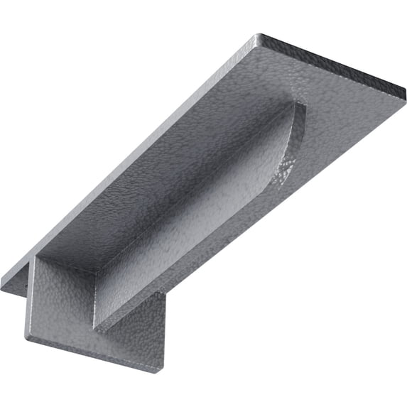 Ekena Millwork 3"W x 10"D x 2"H Heaton Hidden Support Steel Bracket w/ 6" Support Depth, Hammered Light Blue