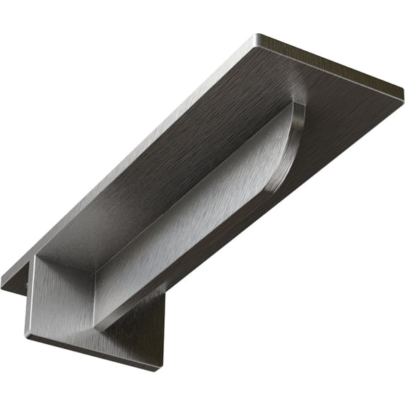 Ekena Millwork 3"W x 10"D x 2"H Heaton Hidden Support Steel Bracket w/ 6" Support Depth, Stainless Steel
