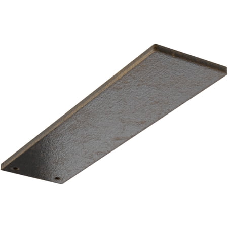 Ekena Millwork 3"W x 12"D Logan Hidden Support Steel Bracket w/ 8" Support Depth, Antiqued Brass