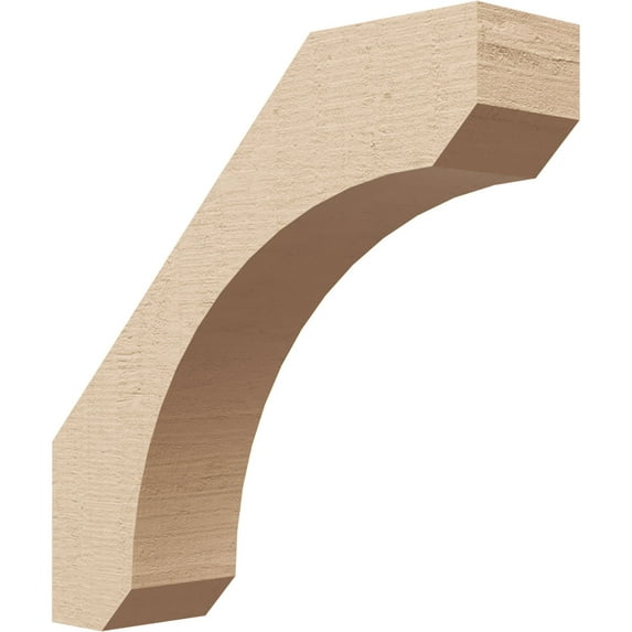 Ekena Millwork 3"W x 12"D x 12"H Legacy Rough Cedar Woodgrain TimberThane Knee Brace, Primed
