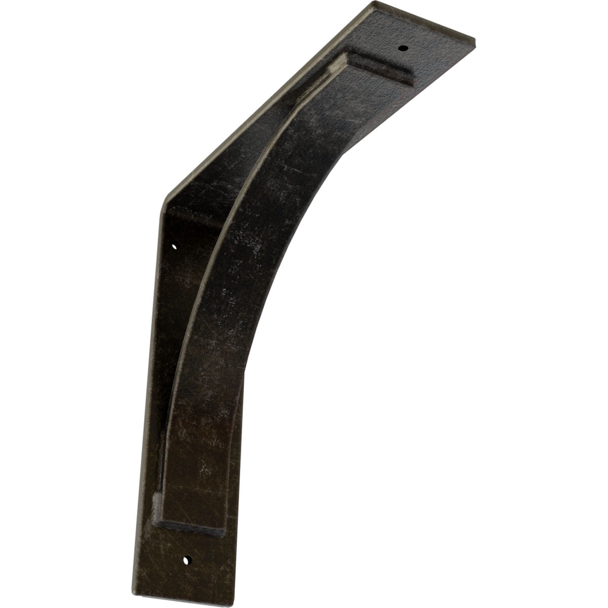 12" Antiqued Warm Silver Steel Bracket for Shelves and Countertops