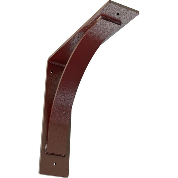 Ekena Millwork 3"W x 12"D x 12"H Morris Steel Bracket, Hammered Bright Red