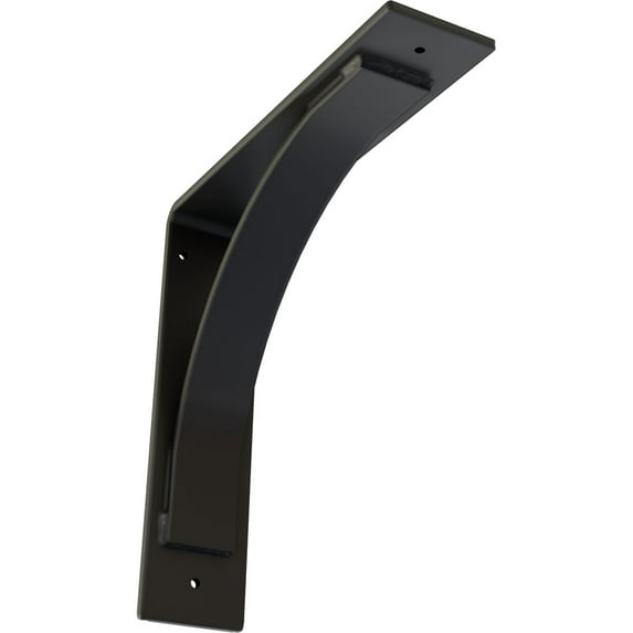 Ekena Millwork 3"W x 12"D x 12"H Morris Steel Bracket, Powder Coated Black