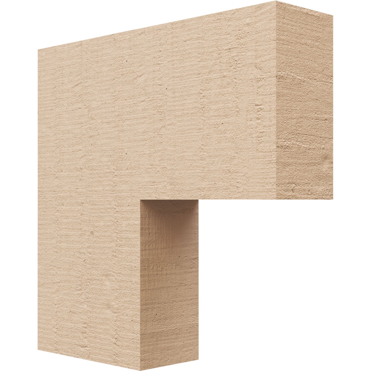 3"W x 12"D x 12"H Thin Chapel Hill Rough Cedar Woodgrain TimberThane Corbel, Primed Tan