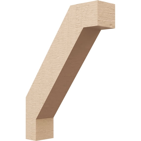 Ekena Millwork 3"W x 12"D x 16"H Burlington Rough Cedar Woodgrain TimberThane Knee Brace, Primed