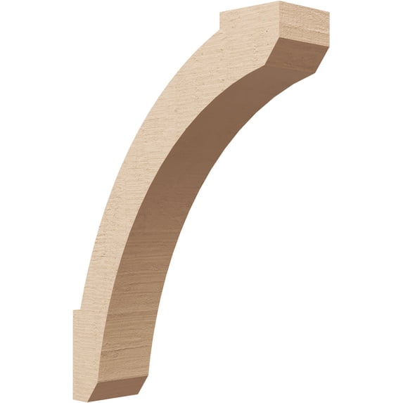 Ekena Millwork 3"W x 12"D x 16"H Lafayette Rough Cedar Woodgrain TimberThane Knee Brace, Primed